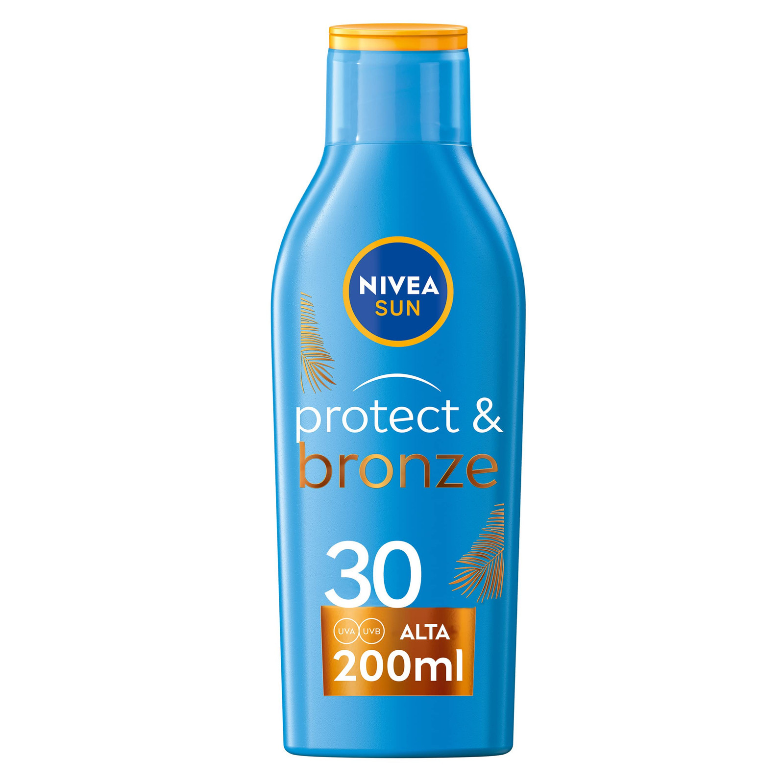 NIVEA SUN Latte Solare Protect & Bronze FP 30 200 ml, Crema solare 30 (w7U)
