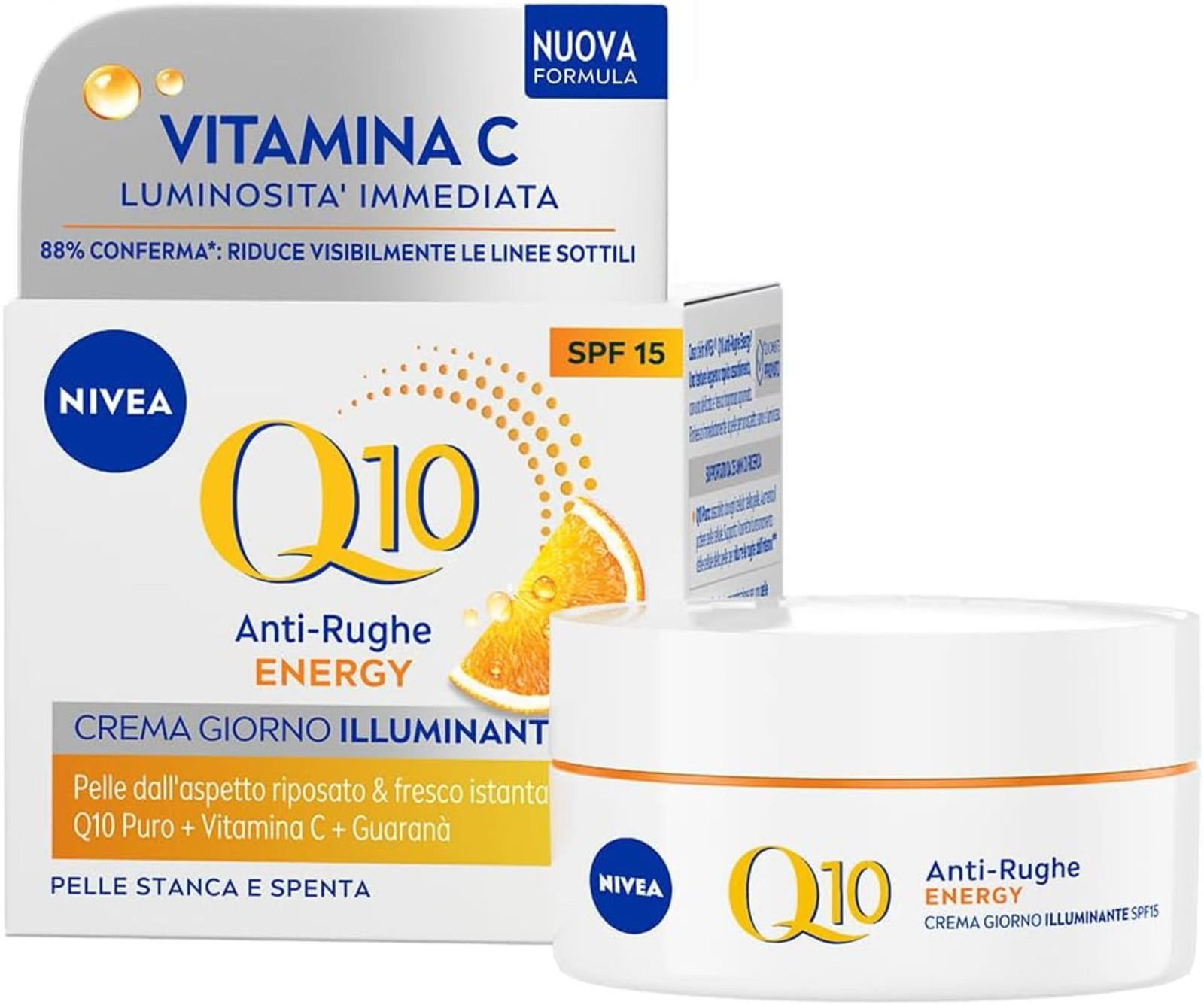 NIVEA Q10 Anti-Rughe Energy Crema Giorno Illuminante SPF 15 50 ml, Crema (w9P)