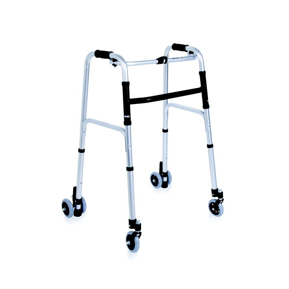 Mopedia Deambulatore Girello rollator per anziani Clik Rp743 Pieghevole 4 ruote