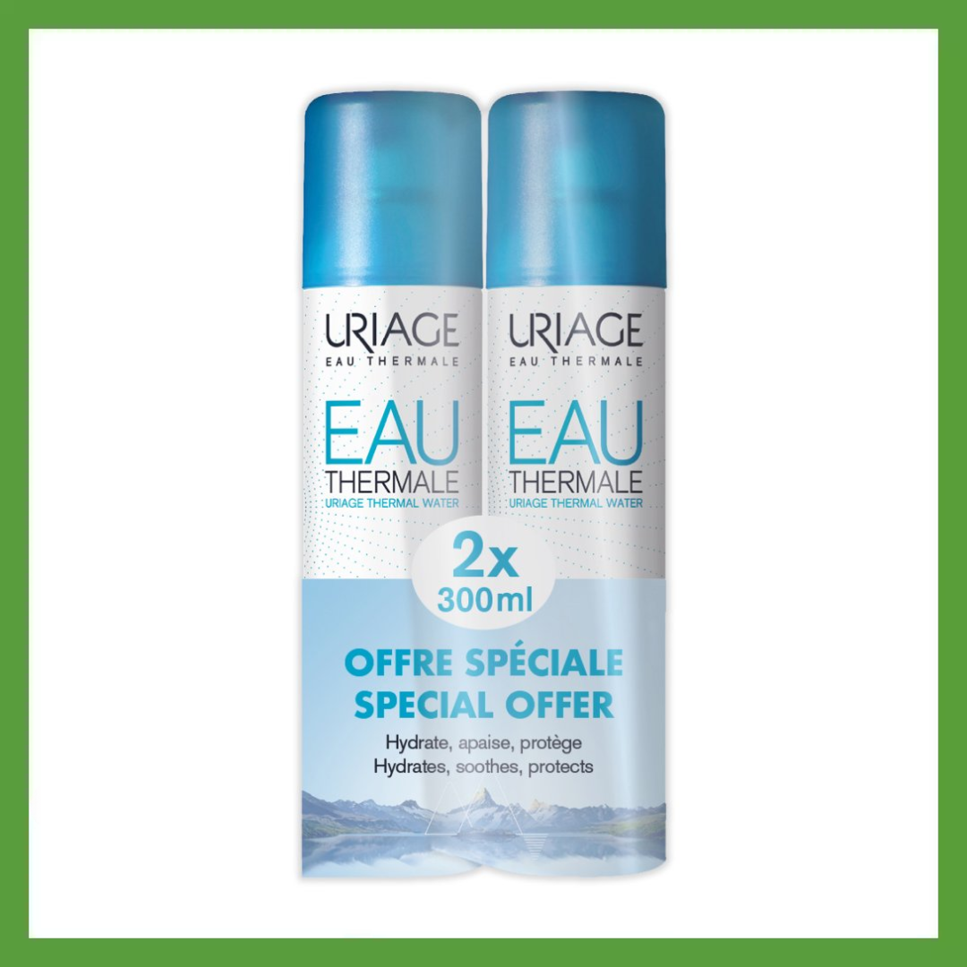 Uriage acqua termale spray idratante lenitivo protettivo pelle cute 2x300ml