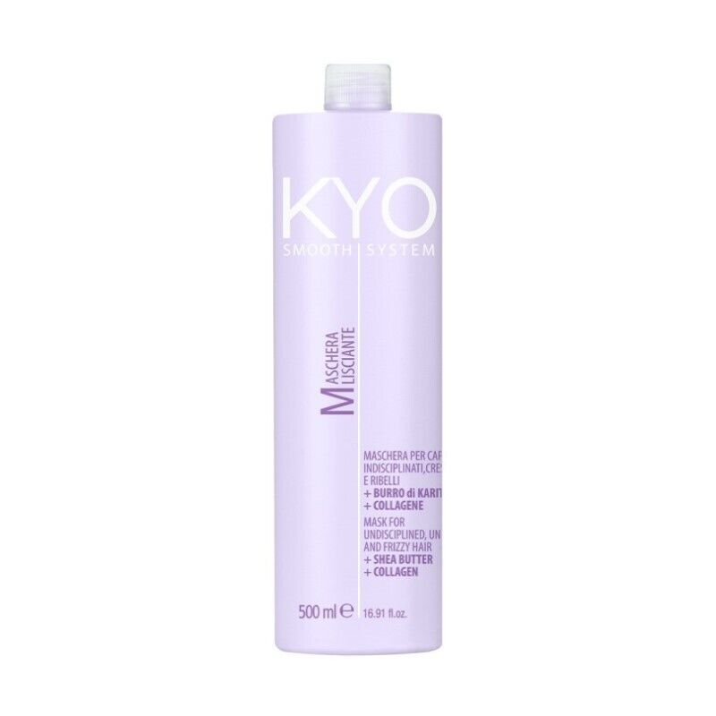KYO Smooth System Maschera per Capelli Indisciplinati, Crespi e Ribelli 500ml