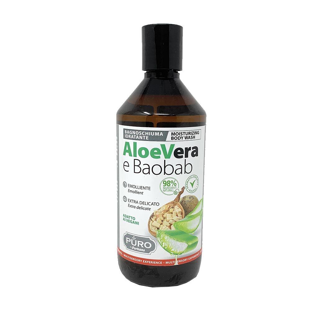 Puro Aloe Vera E Baobab - Bagnoschiuma Bio Idratante, 500ml