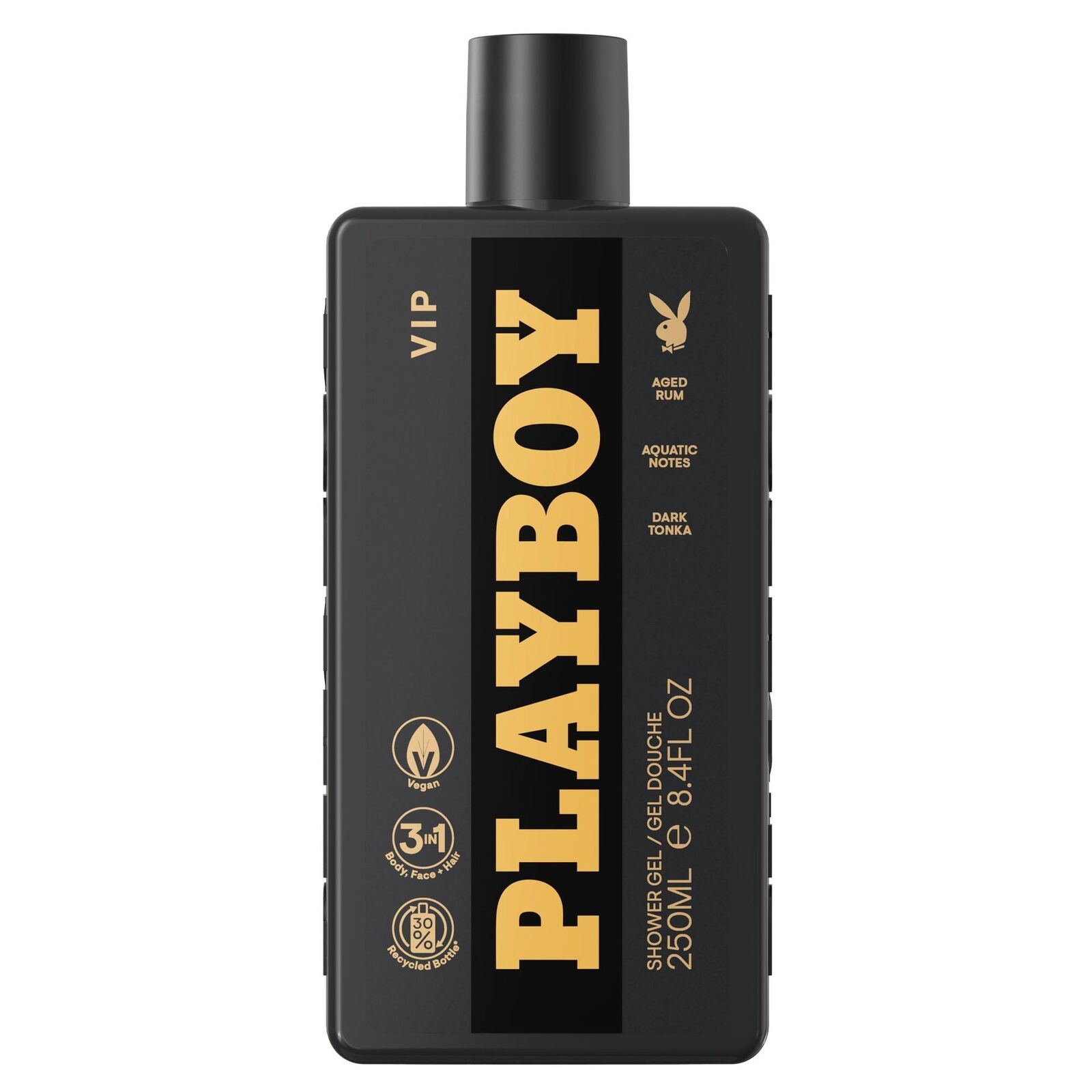 PLAYBOY SHOWER GEL UOMO VIP 250ML BAGNOSCHIUMA PROFUMO FRESCO LUNGA DURATA