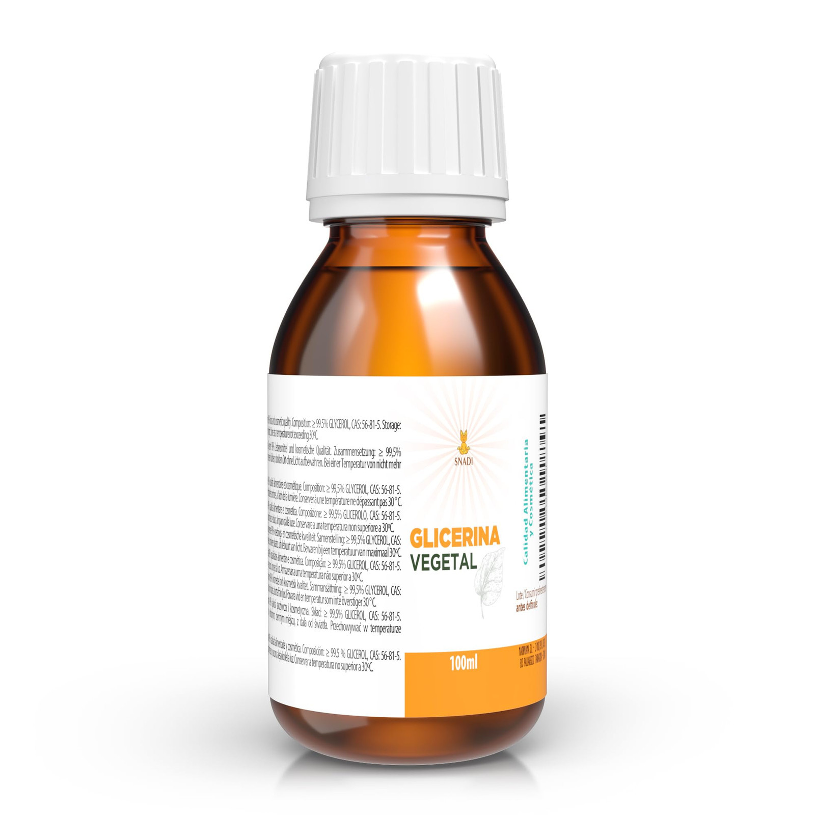 100 ml - Glicerina (USP), Purezza +98% (Glicerina Vegetale). Pelle, (J3K)