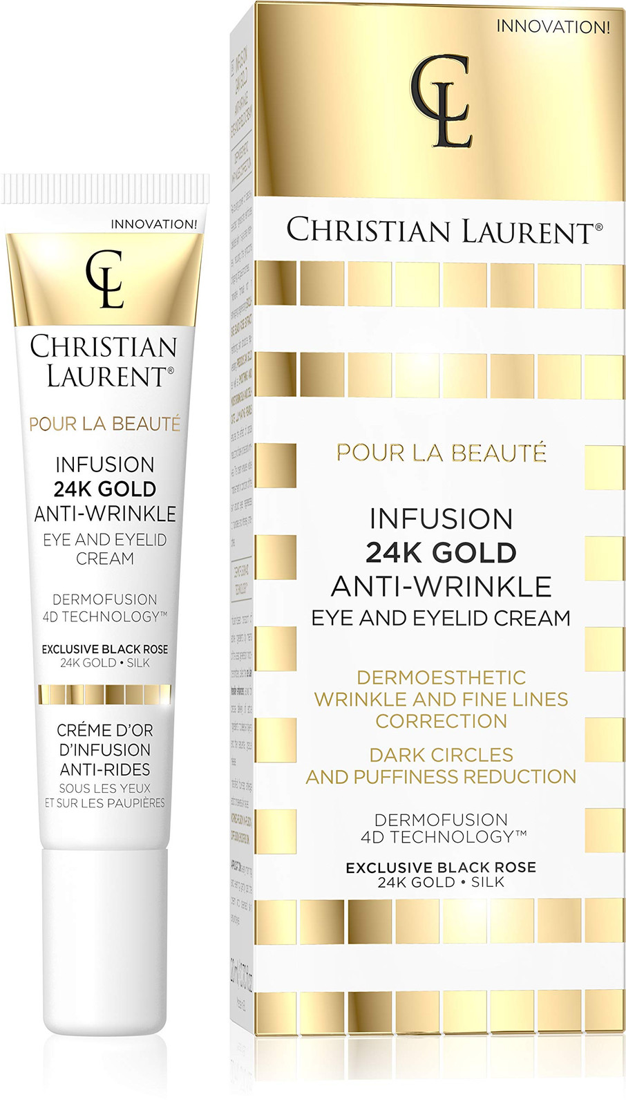 Infusion Oro 24 K antirughe occhi e palpebra Crema Christian Laurant (B2h)