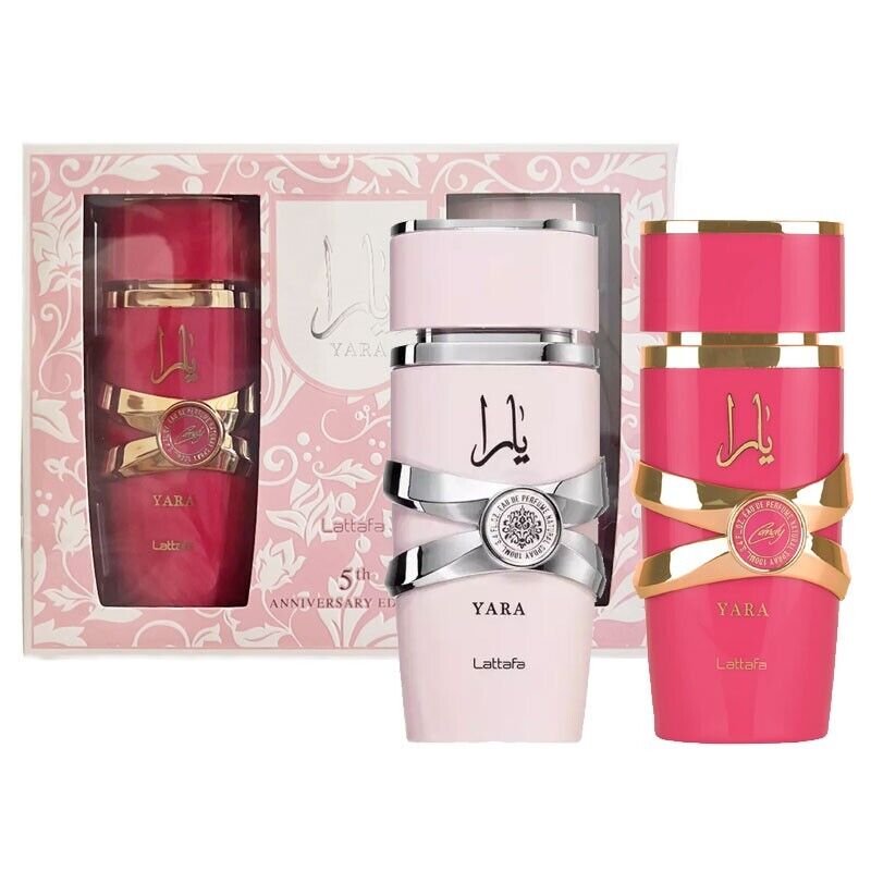 Lattafa Perfumes Yara Candy + Yara set donna profumo arabo eau de parfum 100ml