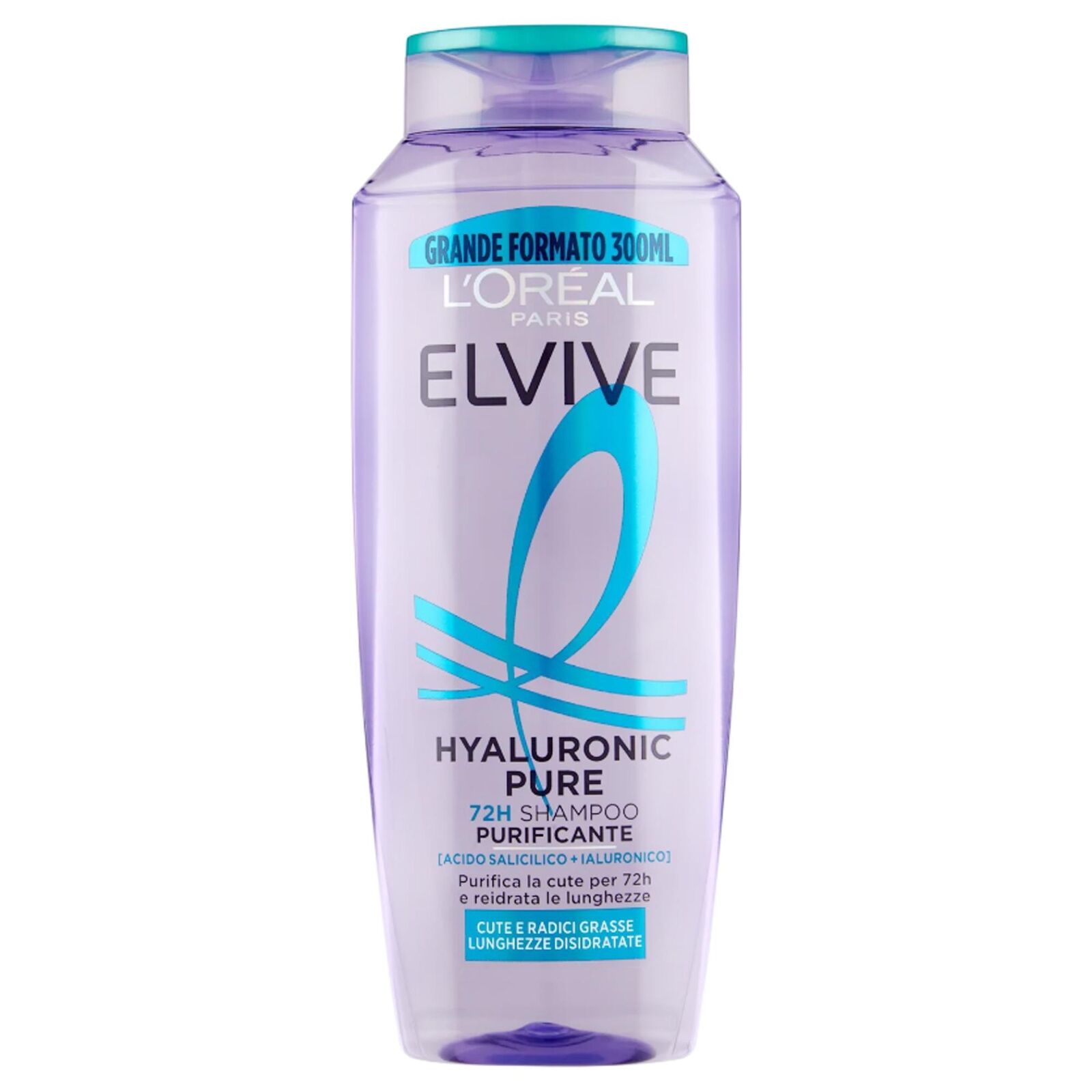LOREAL ELVIVE HYALURONIC PURE SHAMPOO 300ML PURIFICANTE PER CUTE E RADICI GRASSE
