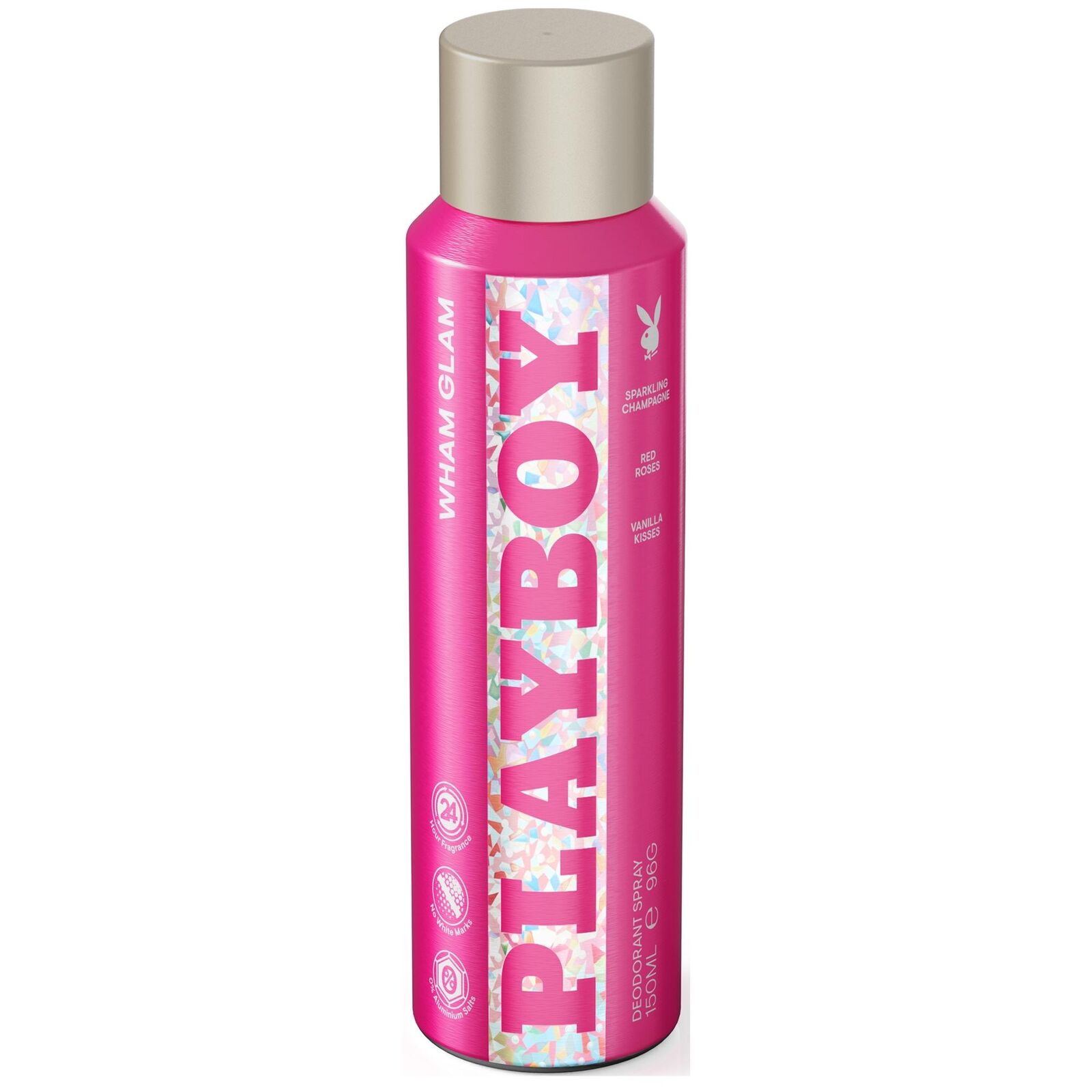 PLAYBOY WHAM GLAM EDT DONNA 40ML DEODORANTE SPRAY VEGANO FRAGRANZA FRUTTATA