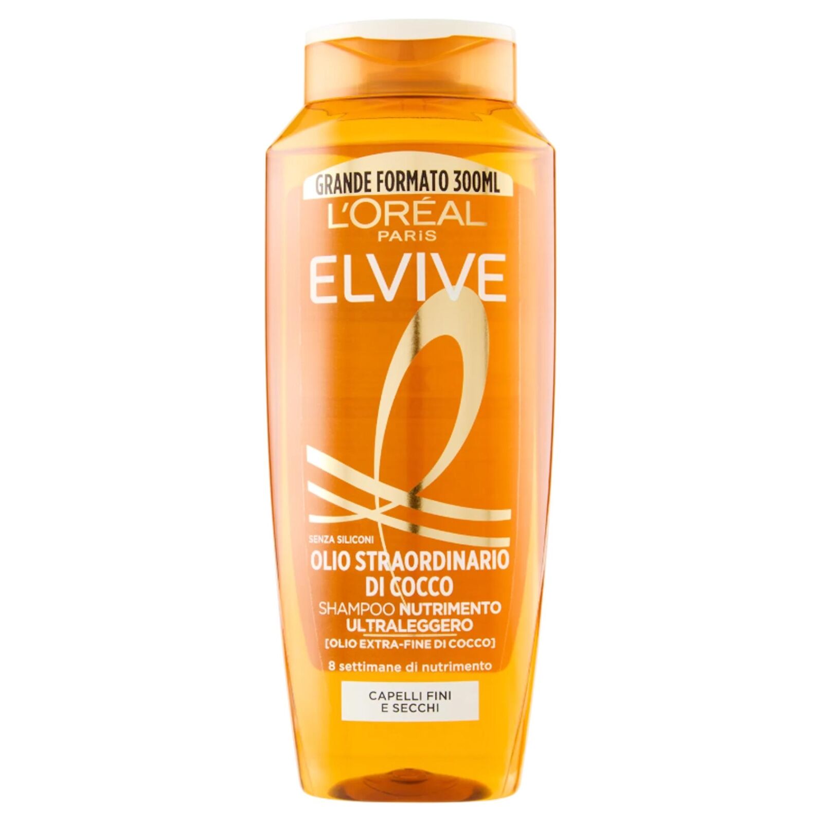 LOREAL ELVIVE SHAMPOO NUTRIENTE COCCO 300ML PER CAPELLI FINI E SECCHI