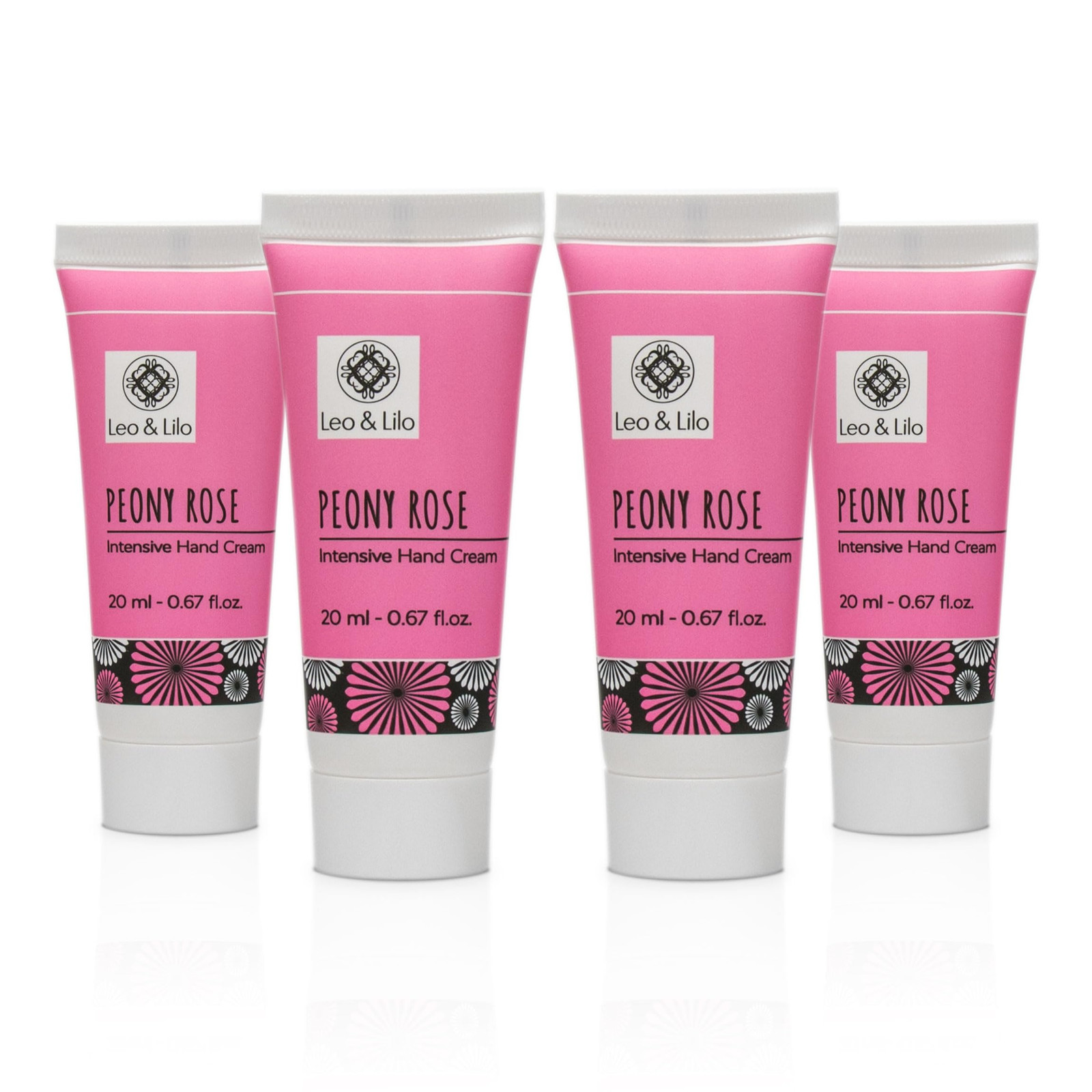 Leo & Lilo Set di 4 creme per le mani Peony Rose, 20 ml, cura (W6H)