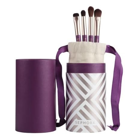 Sephora Set di 4 pennelli per occhi vegani per un trucco facile e (k9G)