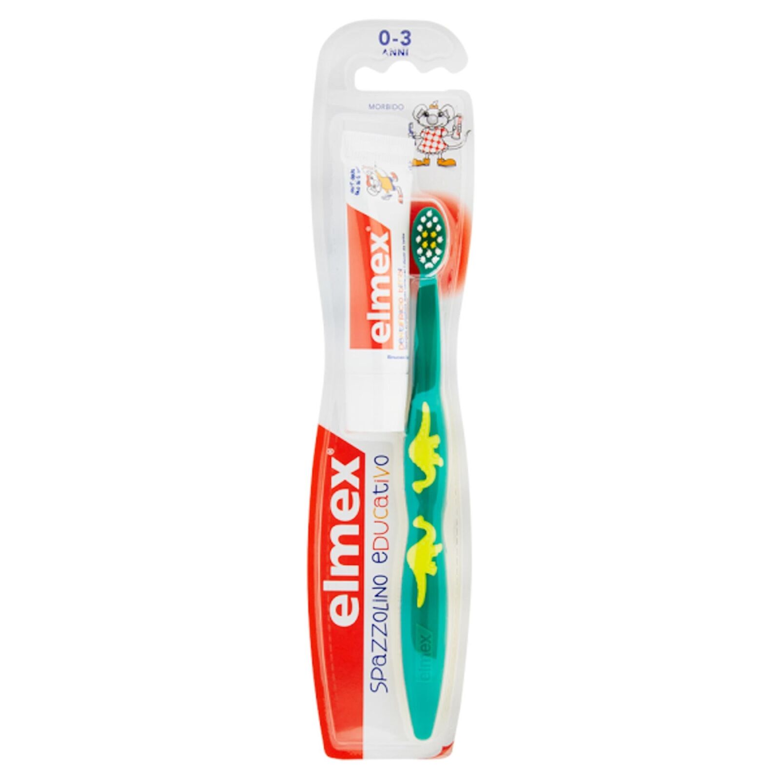 ELMEX SPAZZOLINO EDUCATIVO 0-3 ANNI SETOLE MORBIDE PER DENTINI E GENGIVE