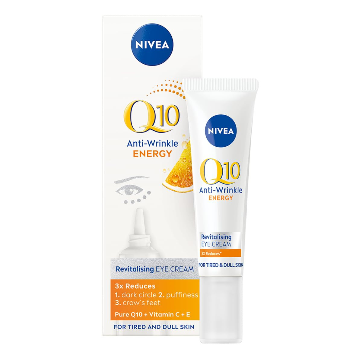 Nivea Q10 Energy Fresh Look Eye Cream con Vit, 15ml (Z3n)