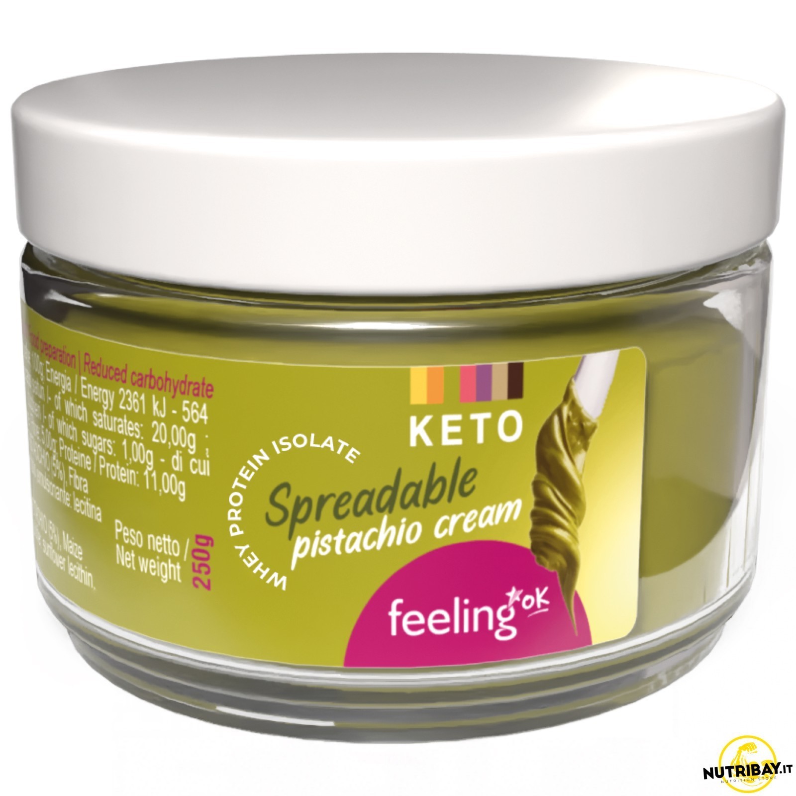 Feeling Ok Crema Spalmabile Keto al Pistacchio - 250 gr