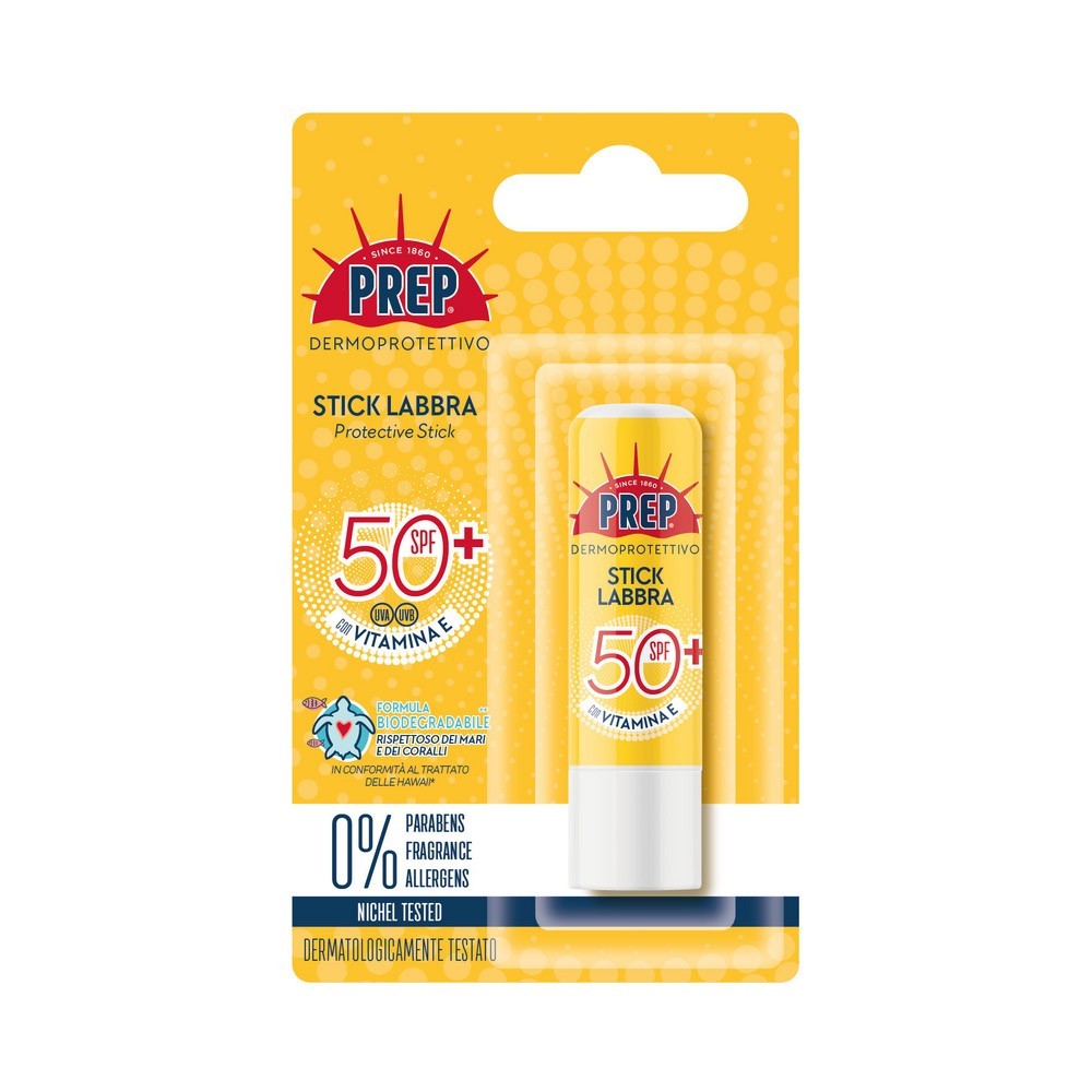 Prep Dermoprotettivo Stick Labbra Protezione Solare 50 Spf Vitamina E 5,5Ml
