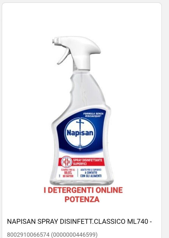 NAPISAN SPRAY DISINFETTANTE PER SUPERFICI 740ML PEZZI 3