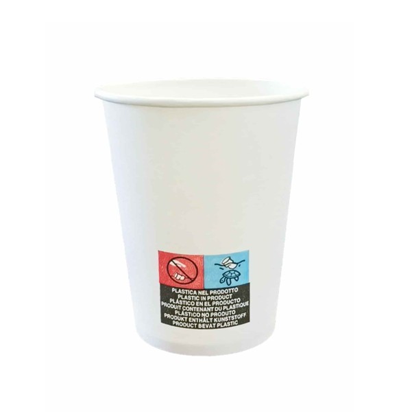 Bicchiere in Carta DOpla - 100 ml - PEFC - 42158 (Bianco Conf. 50)