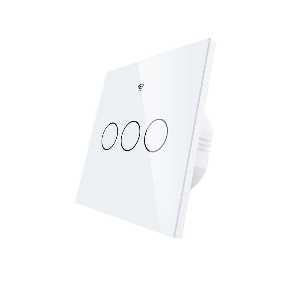 MeanWell Interruttore Da Parete Touch 3 Tasti, WIFI 2.4G Matter,  TUYA, Smart Li