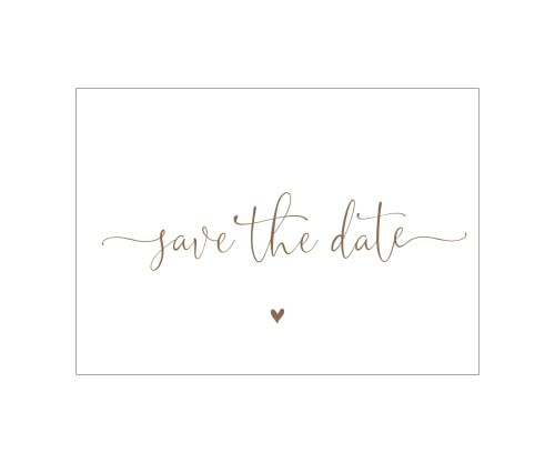Save the Date Karten Hochzeit Gold Wir heiraten Postkarten (J7u)