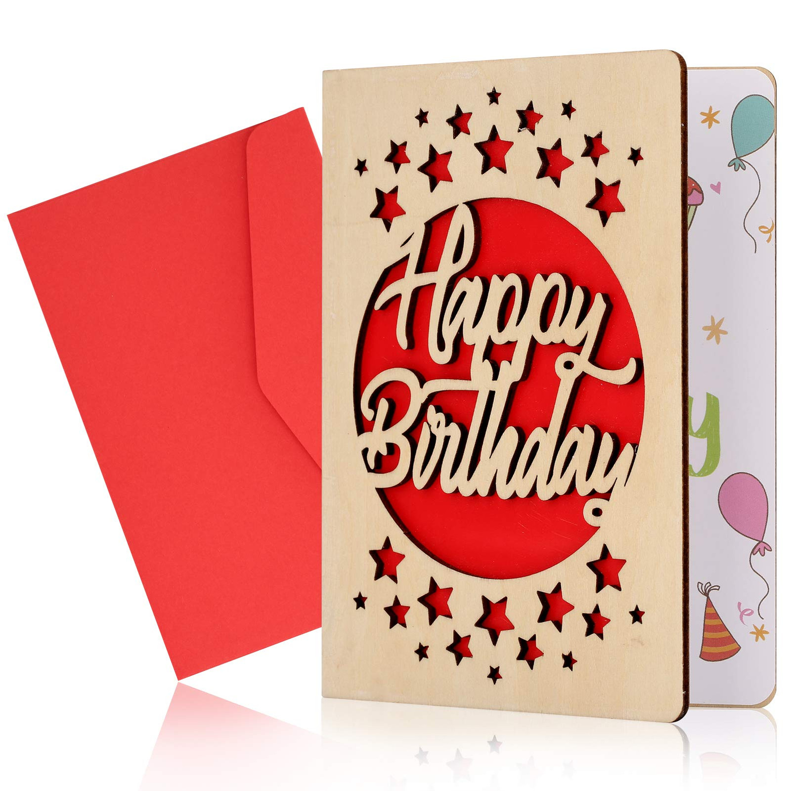 Biglietti Di Compleanno per Lei, Biglietti Di Legno per Mamma, Biglietti (h7B)