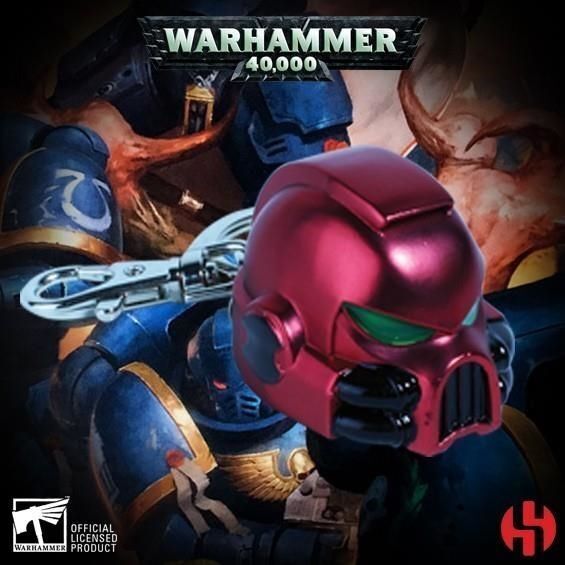 Gadget - Warhammer 40000: Semic - Space Marine Mkvii Helmet Blood Angels (Portac