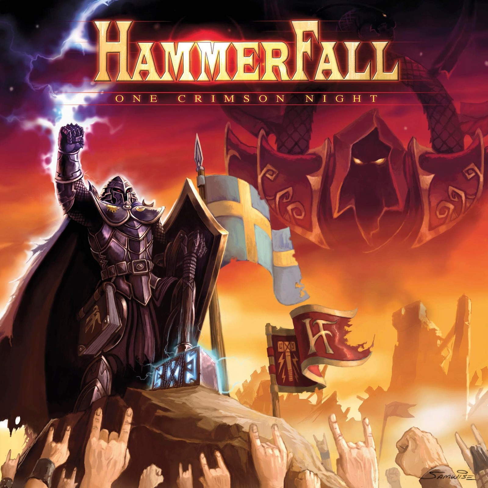 Hammerfall One crimson light(live) - Triple vinyl (Vinyl LP)