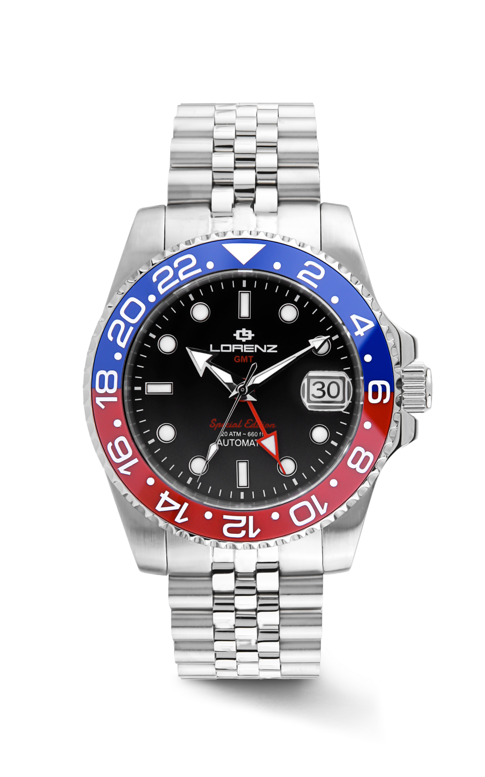 Orologio Lorenz Special GMT Two Tone Pepsi 030257DD diver  Watch Automatico
