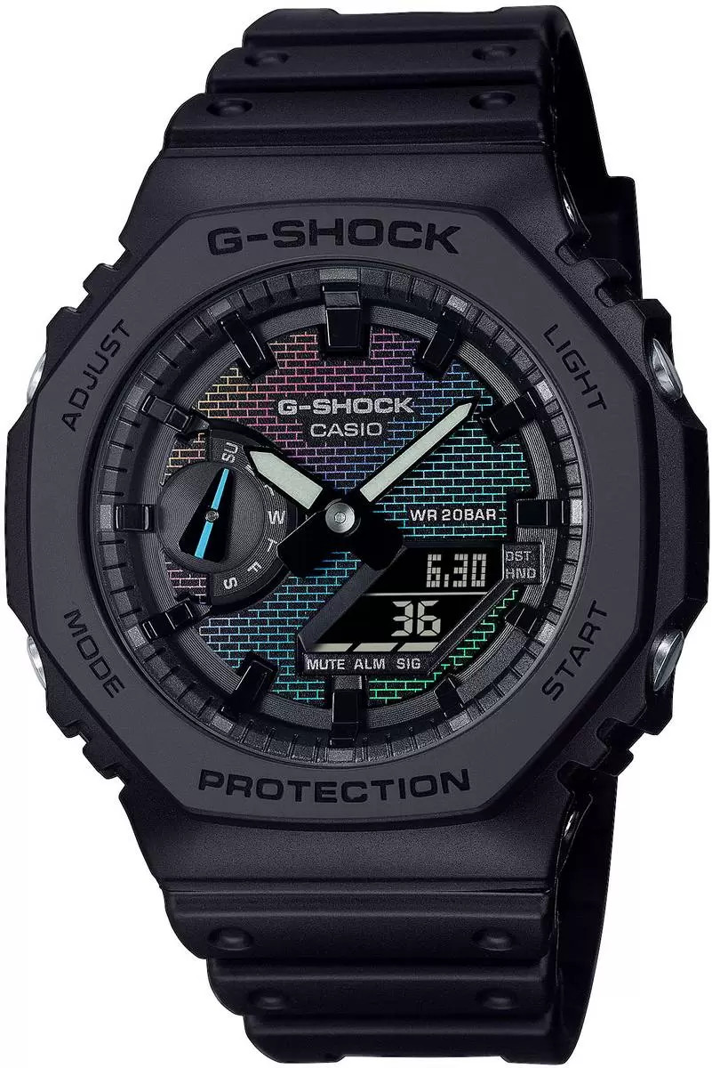 Orologio Casio G-SHOCK in Resina Bio CLASSIC Multifunzione GA-2100RW-1AER Nero