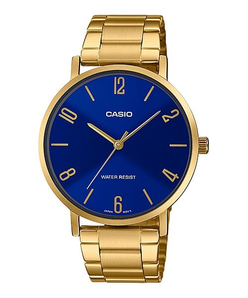 CASIO MTP-VT01G-2B2UDF OROLOGIO UOMO ACCIAIO DORATO BLU 40mm SOTTOCOSTO
