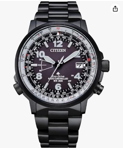 Orologio Citizen Uomo Acciaio Nero Radio Controlled Eco Drive Crono _CB0245-84E