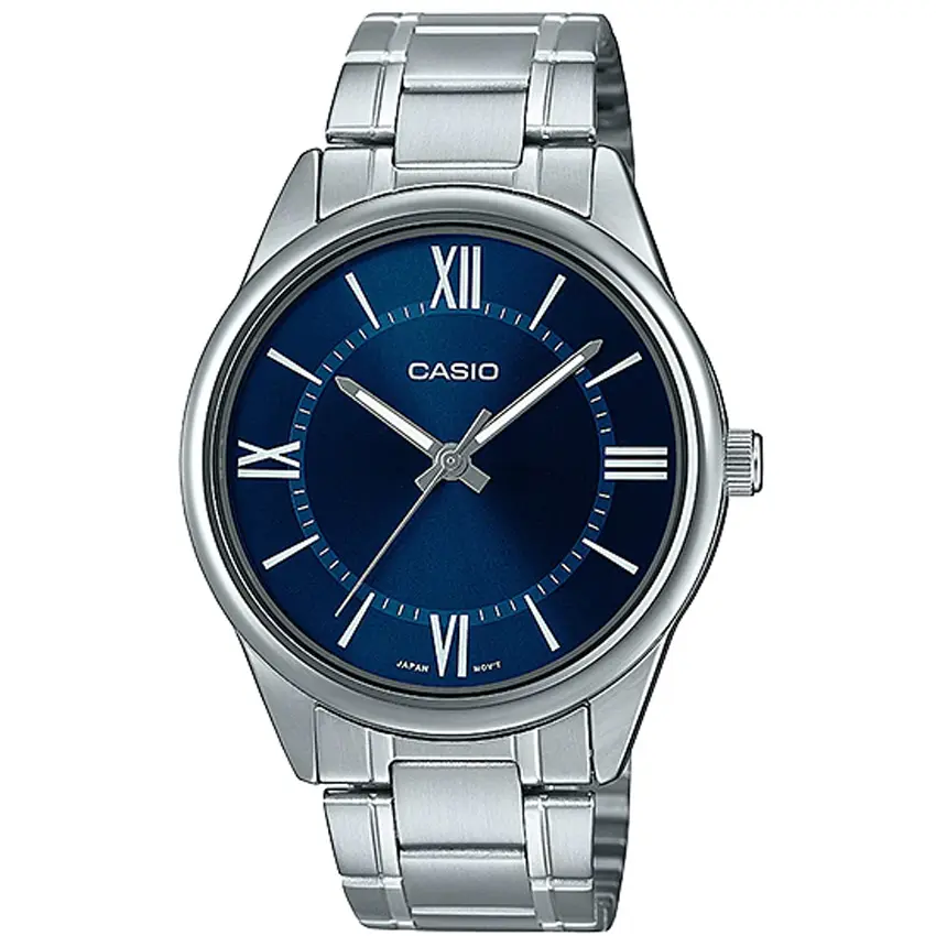 CASIO MTP-V005D-2B5UDF OROLOGIO UOMO ACCIAIO BLU 40mm NUMERI ROMANI SOTTOCOSTO