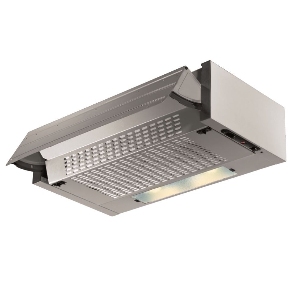 Cappa da incasso estraibile colore alluminio 90 cm