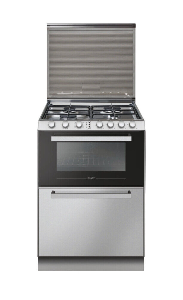 Candy Cucina a Gas con Forno Elettrico e Lavastoviglie 60x60 Argento TRIO4GXNT/1