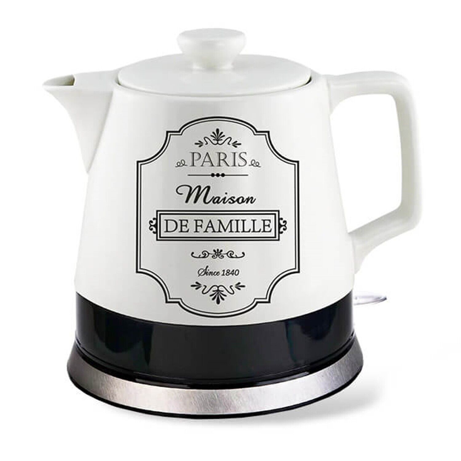 Bollitore Elettrico in Ceramica Kettle 1.2L 1200W Ceramic White