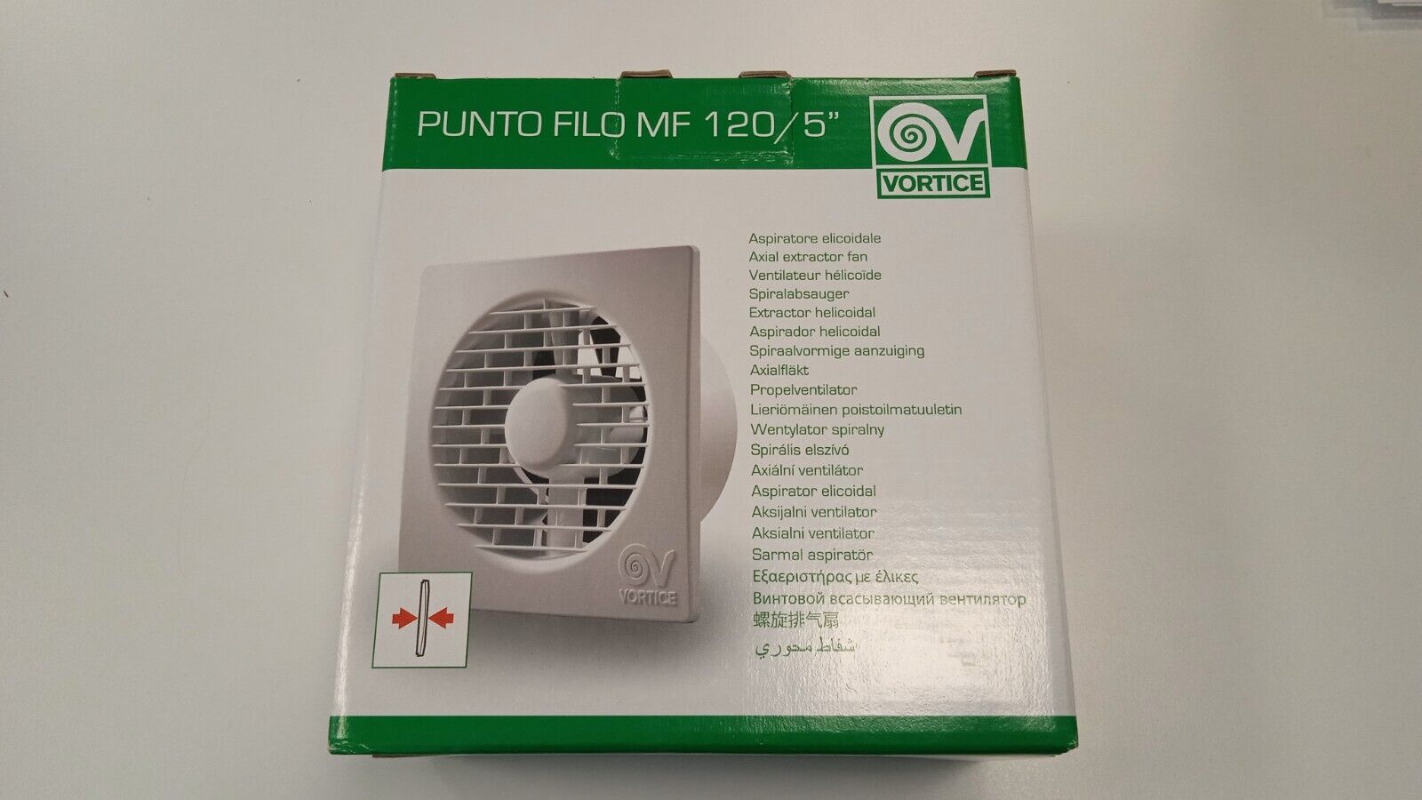 VORTICE 11128 PUNTO FILO MF 120/5" ASPIRATORE ELICOIDALE CON TIMER FORO DIAM.120