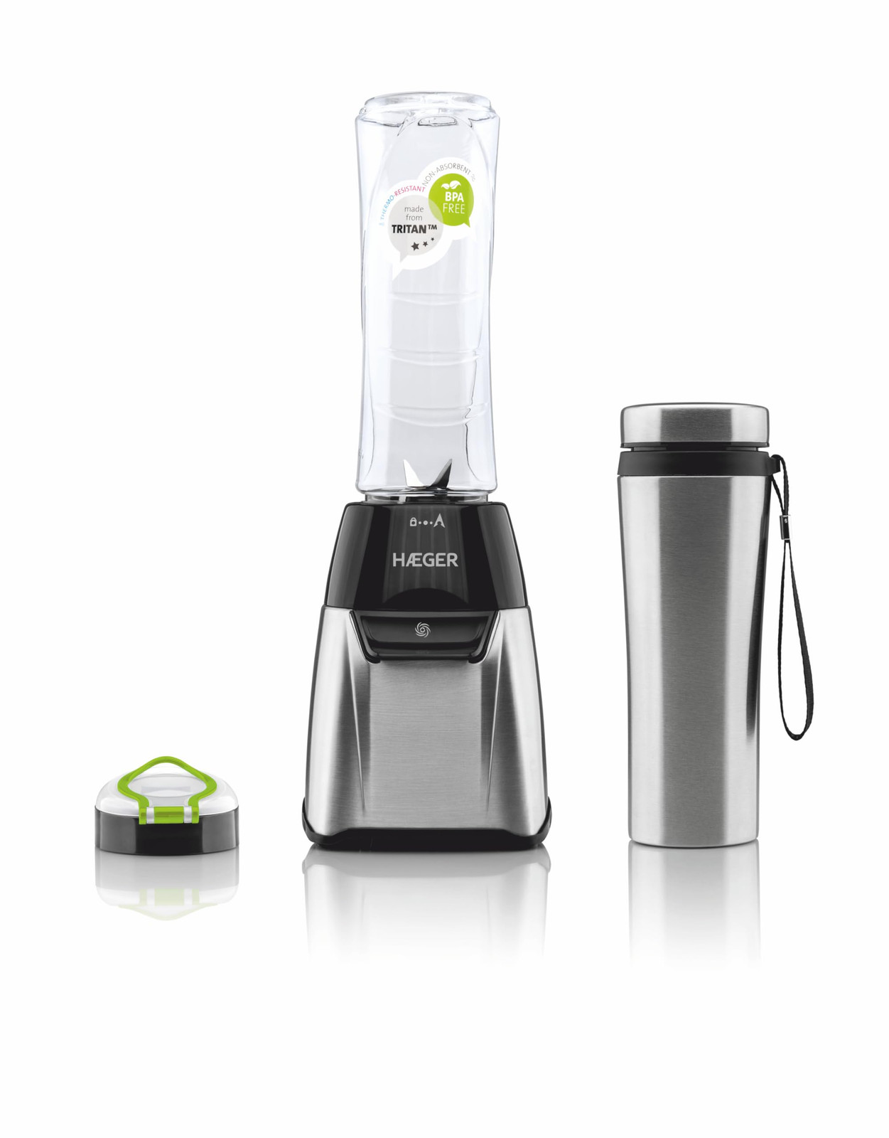 HAEGER Sports Inox Mini Batidora de Vaso 350W Gris (V3l)