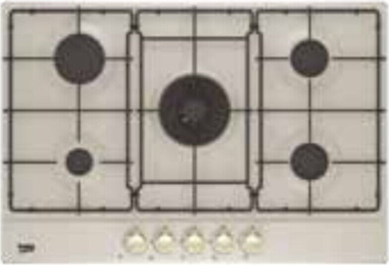 Beko Piano Cottura 5 Fuochi Avena a Gas 1 Wok 75 cm Incasso HIAW 75224 SAVR
