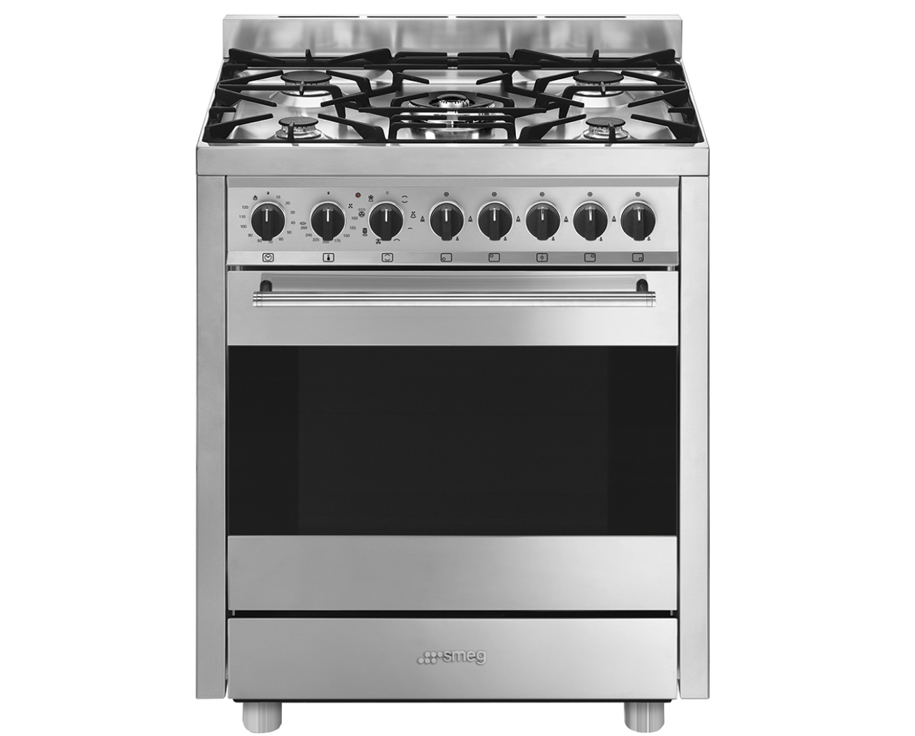 SMEG B71GMX2 CUCINA INOX 5 FUOCHI FORNO ELETTRICO 70X60cm CL.A