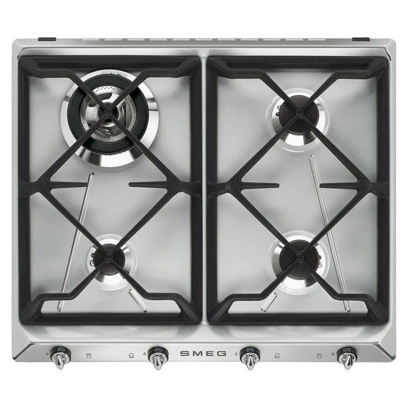 SMEG SR964XGH PIANO COTTURA DA INCASSO 60CM 4 FUOCHI A GAS IN ACCIAIO INOX