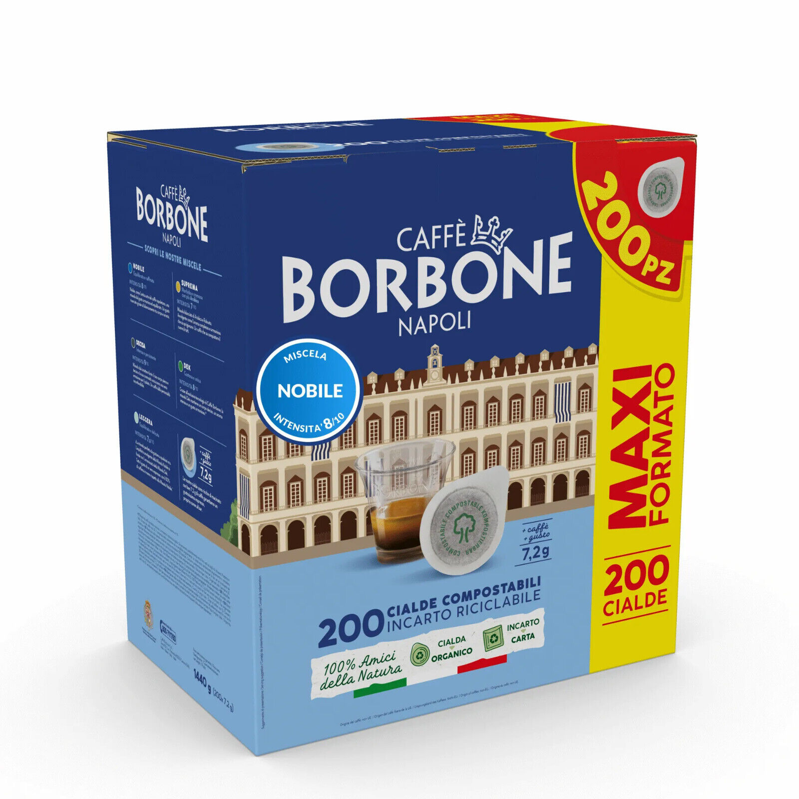 Caffe Borbone Confezione 200 Cialde 44 mm Miscela Nobile