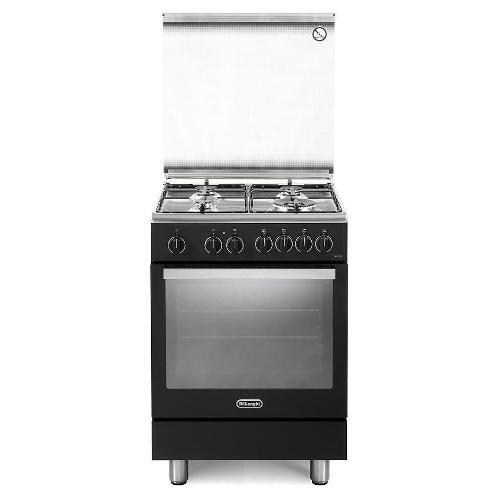 De Longhi Cucina a Gas con Forno Elettrico 4 Fuochi 60x60 cm Nero PEMA 64 LSG