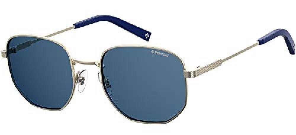 (TG. 51) Polaroid Occhiali da Sole PLD 2081/S/X Pale Gold/Blue 51/19/145 uomo -