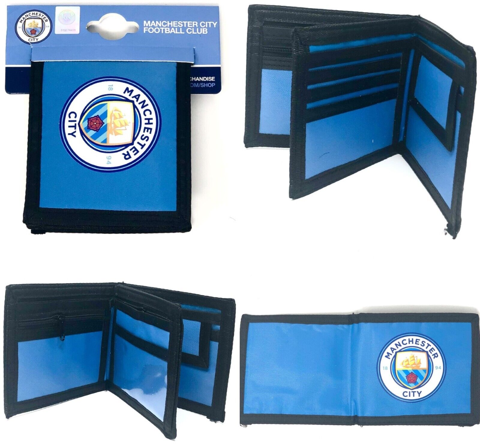 Manchester City FC Crest Tasca Portafoglio Moneta E Credito Porta Carte Foto Id