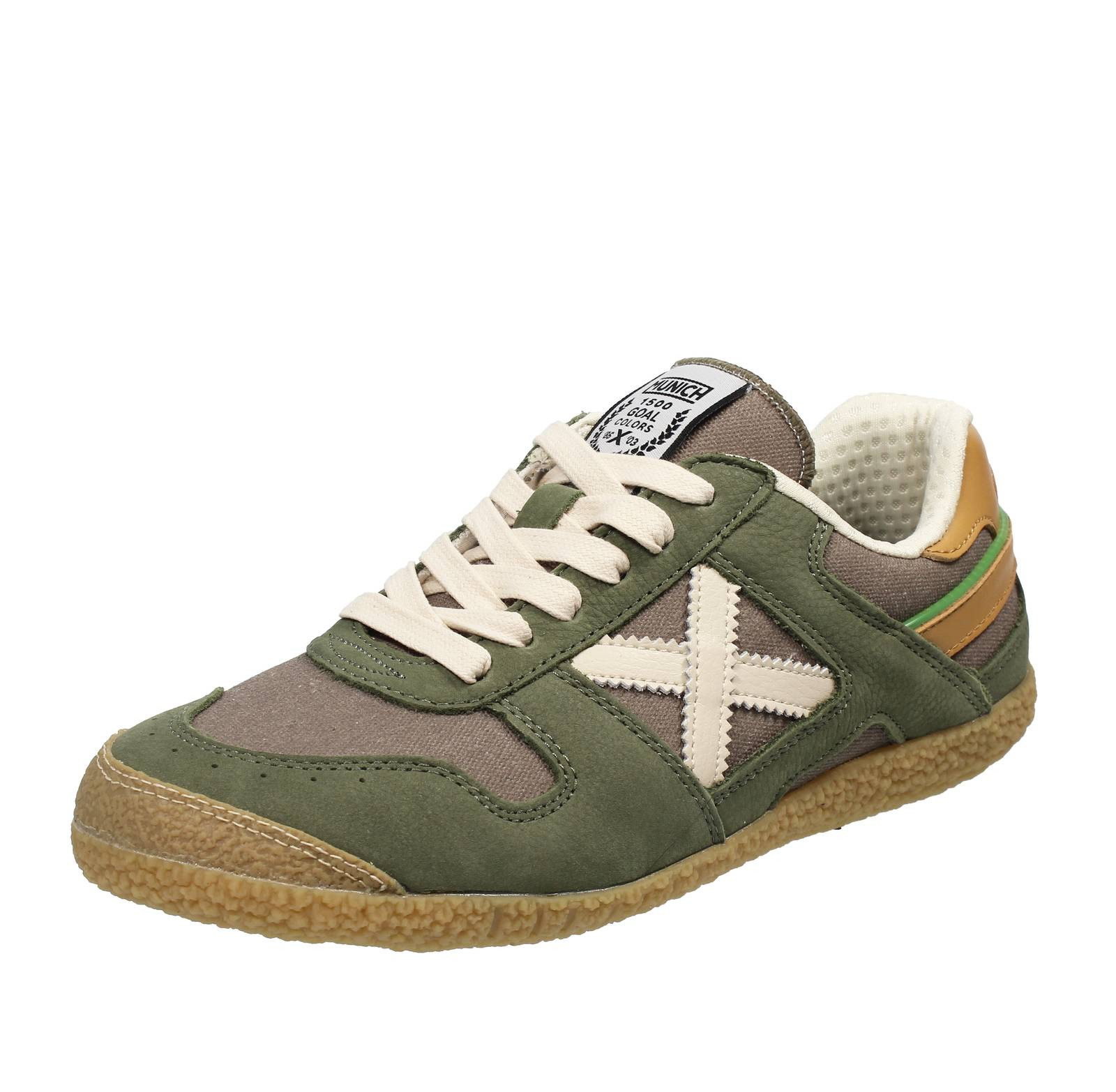 Munich Goal - Sneakers Basse In Suede Verde - Taglia 41 [27.5cm] Scarpe Uomo