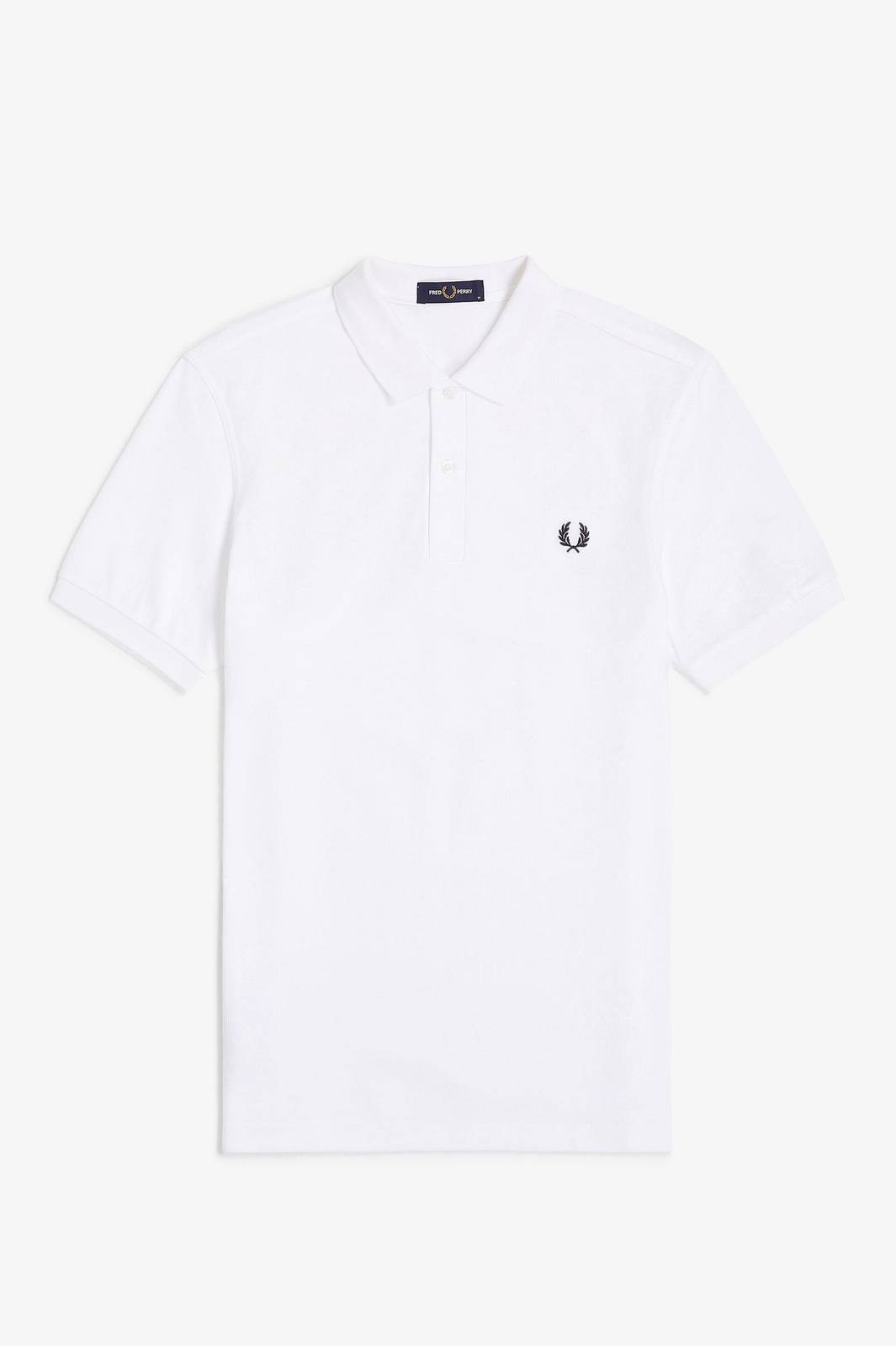 Fred Perry Polo Manica Corta Piquè Bianco - Taglia M Abbigliamento Uomo Polo