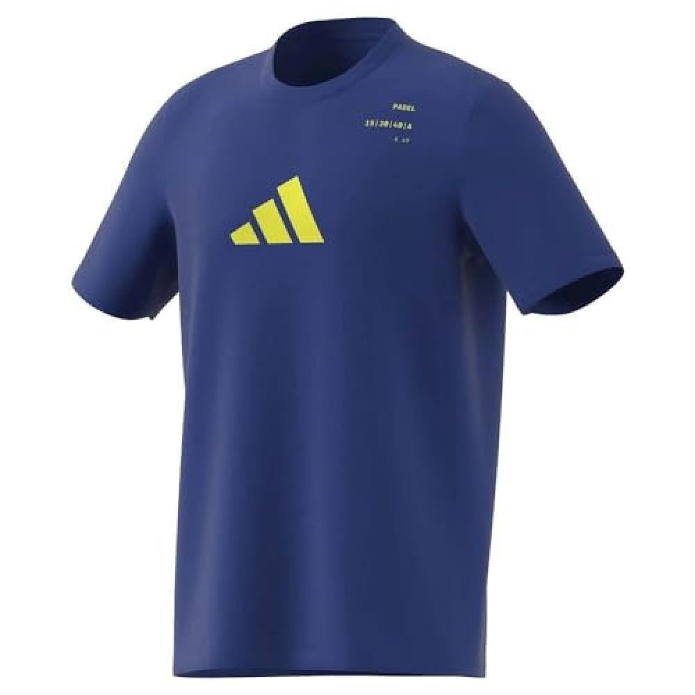 (TG. M) adidas Uomo AEROREADY Padel Category Graphic Tee, Team Royal Blue, M - N