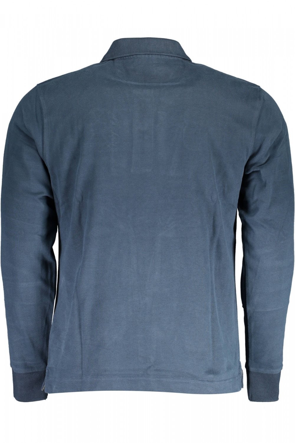La Martina Abbigliamento Uomo Polo maniche lunghe Blu XL 2 Bottoni, Stampa, Rica