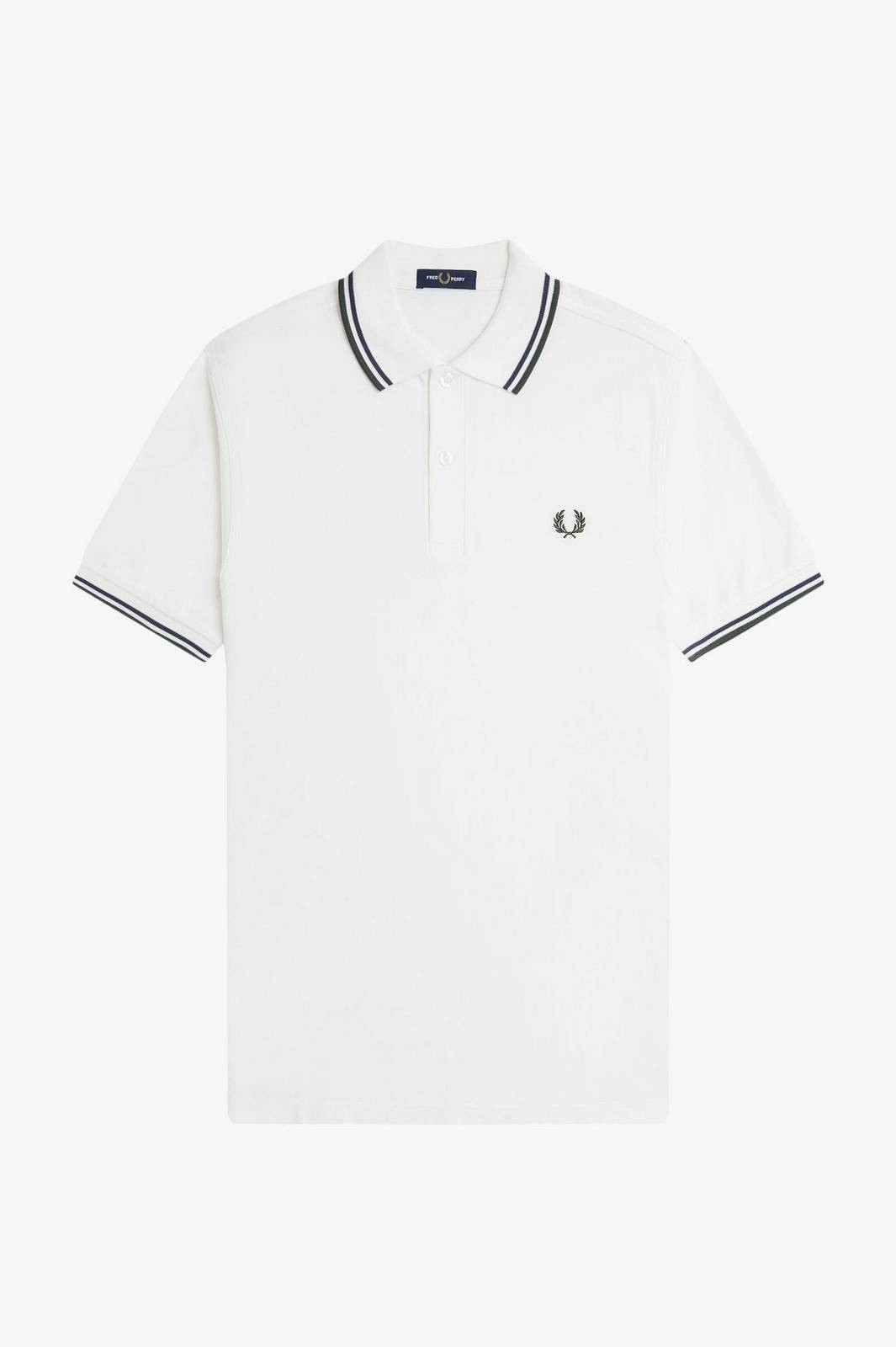 Fred Perry Polo Manica Corta Slim Fit Bianco - Taglia M Abbigliamento Uomo Polo