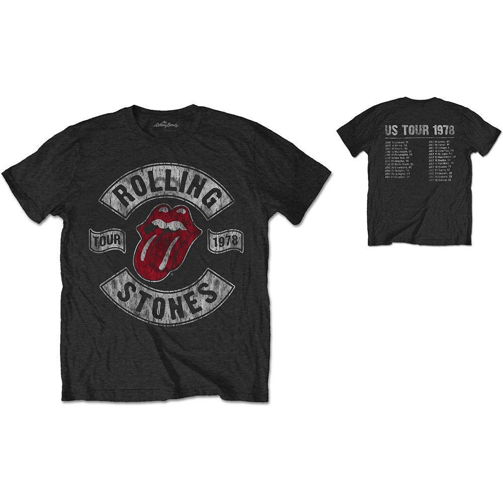 Rolling Stones T-Shirt Uomo L Nero (Black Black)