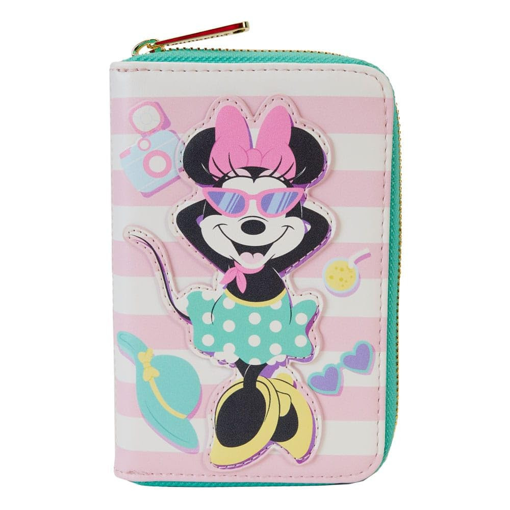 Loungefly Disney Minnie Mouse Vacation Poolside Zip Around Portafoglio, Multicol